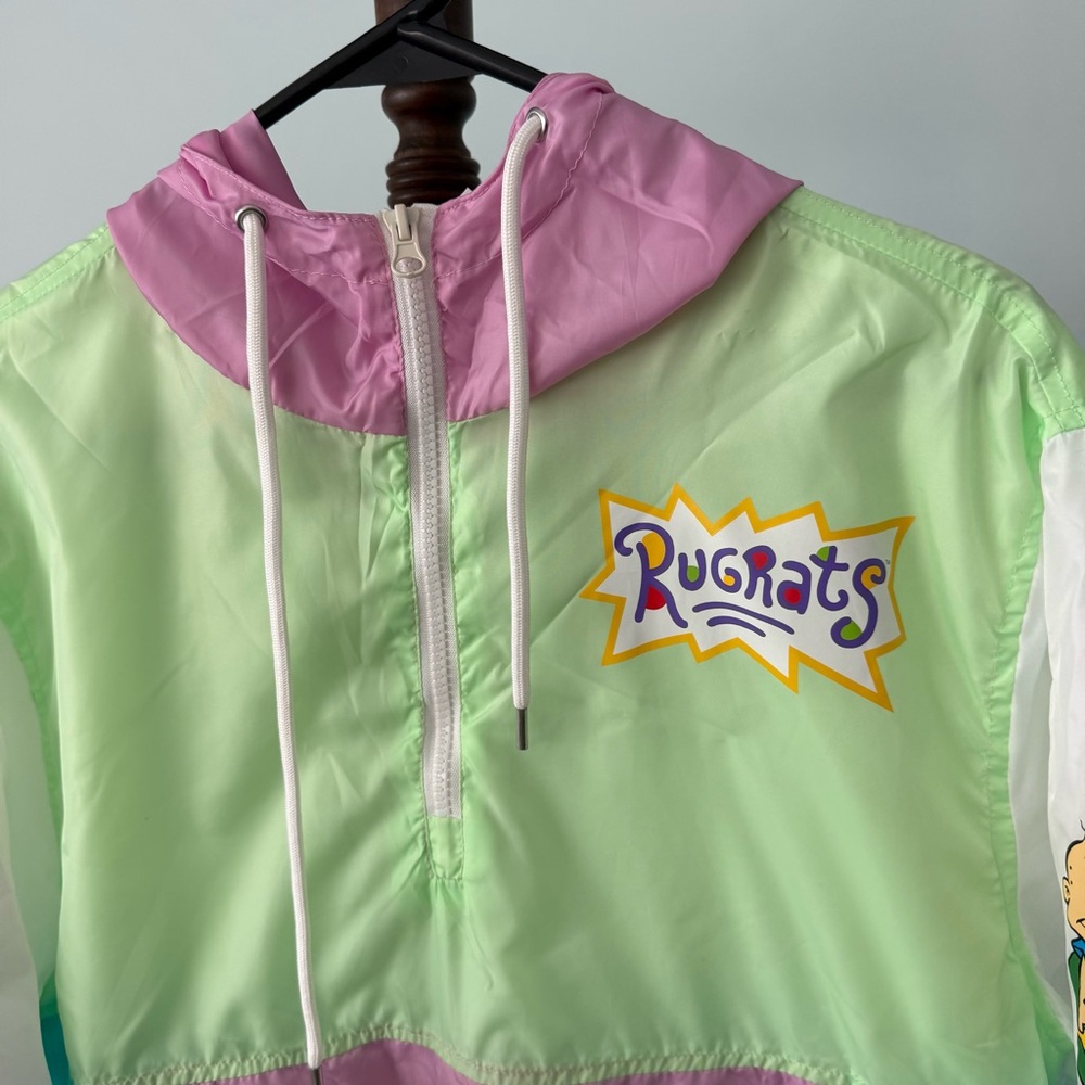 🍼 Vintage Nickelodeon Rugrats Windbreaker Jacket Sz L Unisex - Picture 2 of 9